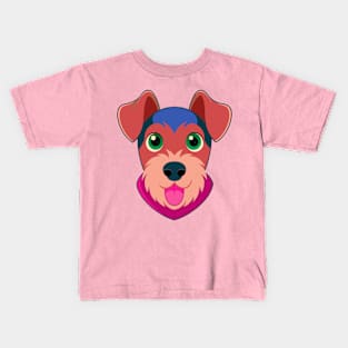 Airedale Terrier Dog Face Kids T-Shirt